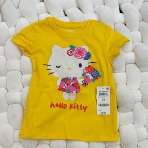 Hello Kitty Floral Yellow Tee for Kids